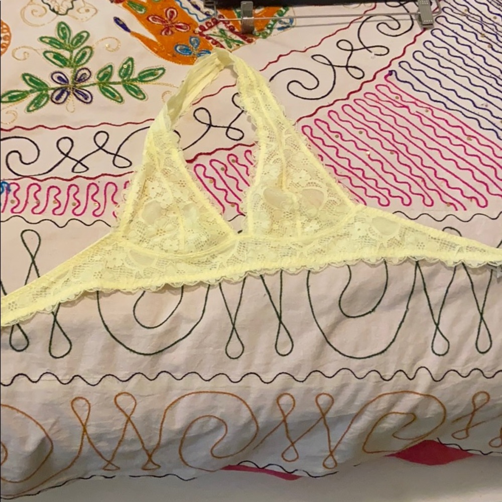 Galloon Lace Halter Bra